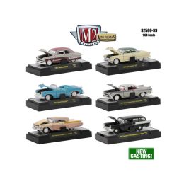 Auto Thentics 6 Piece Set Release 39 IN DISPLAY CASES 1/64 Diecast Model Cars by M2 Machines