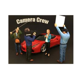 Camera Crew 4 Piece Figure Set For 1:18 Scale Models by American Diorama