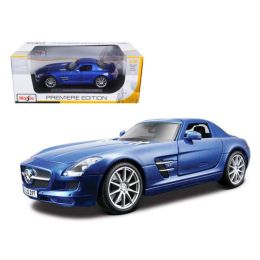 Mercedes SLS AMG Gullwing Blue 1/18 Diecast Model Car by Maisto