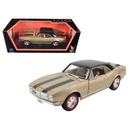 1967 Chevrolet Camaro Z/28 Gold with Black Stripes 1/18 Diecast Model Car  by Road Signature