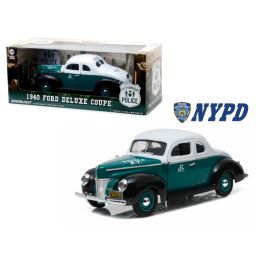 1940 Ford Deluxe Coupe New York City Police Department (NYPD) 1/18 Diecast Model Car by Greenlight
