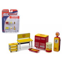 Greenlight Muscle 6pc Set Shop Tools Shell Oil 1/64 by Greenlight