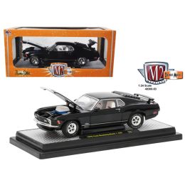 1970 Ford Mustang Mach 1 428 Black 1/24 Diecast Model Car by M2 Machines