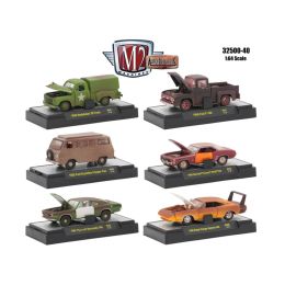 Auto Projects 6 Piece Set Release 40 IN DISPLAY CASES 1/64 Diecast Model Cars by M2 Machines