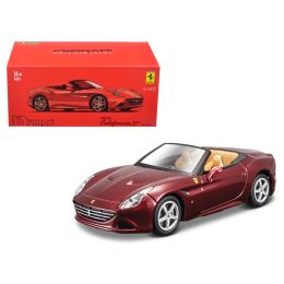 Ferrari California T Dark Red Open Top Signature Series 1/43 Diecast Model Car by Bburago