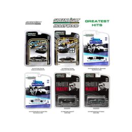 Hollywood Series Greatest Hits, 6pc Diecast Car Set 1/64 Diecast Model Cars by Greenlight