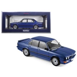 1987 BMW M535i Blue Metallic 1/18 Diecast Model Car by Norev