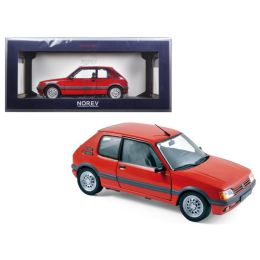 1988 Peugeot 205 Gti 1.6 Vallelunga Red 1/18 Diecast Model Car by Norev