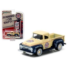 1956 Ford F-100 Red Crown Gasoline Pickup Truck 1/64 Diecast Model Car by Greenlight