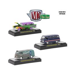 Wild Cards Set of 3 WITH CASES Release WC13 1/64 Diecast Model Cars by M2 Machines