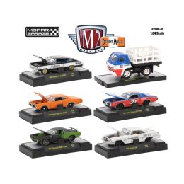 Detroit Muscle 6 Cars Set Release 36 \Mopar Garage\ Collection IN DISPLAY CASES 1/64 Diecast Model Cars by M2 Machines