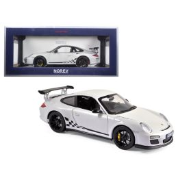 2010 Porsche 911 GT3 RS White and Black Trim 1/18 Diecast Model Car by Norev