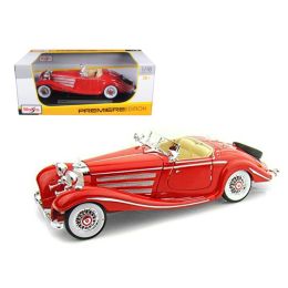 1936 Mercedes 500K Special Roadster Red 1/18 Diecast Model Car by Maisto