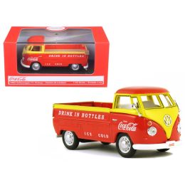 1962 Volkswagen Pickup Truck Coca Cola Orange and Yellow 1/43 Diecast Model Car  by Motorcity Classics