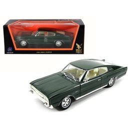 1966 Dodge Charger Green 1/18 Diecast Model Car by Road Signature