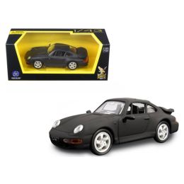 1996 Porsche 911 Turbo Matt Black 1/43 Diecast Model Car by Road Signature