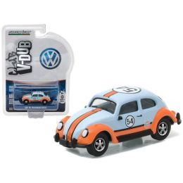 Volkswagen Classic Beetle #54 Gulf Oil Racer 1/64 Diecast Model Car by Greenlight