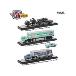 Auto Haulers Release 23, 3 Trucks Set 1/64 Diecast Models by M2 Machines