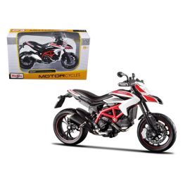 2013 Ducati Hypermotard SP White Motorcycle Model 1/12 by Maisto