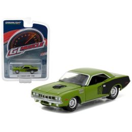 1971 Plymouth HEMI Cuda Sassy Grass Green 1/64 Diecast Model Car by Greenlight