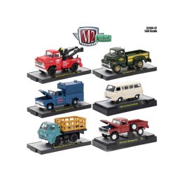 Auto Trucks 6 Piece Set Release 42 IN DISPLAY CASES 1/64 Diecast Model Cars by M2 Machines