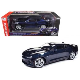2016 Chevrolet Camaro SS Blue Velvet Metallic Celebrating 50th Anniversary Limited Edition to 1002pcs 1/18 Diecast Model Car by Autoworld