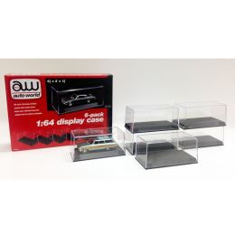 6 Display Cases for 1/64 Scale Model Cars by Autoworld