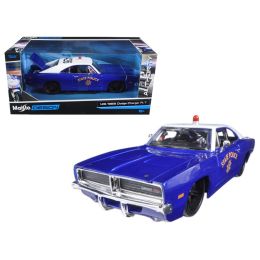 1969 Dodge Charger R/T State Police Car Blue 1/25 Diecast Model Car by Maisto