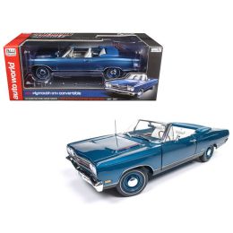 1969 Plymouth GTX Convertible Jamaican Blue Poly Limited Edition to 1002pcs 1/18 Diecast Model Car  by Autoworld