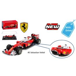 2016 Ferrari Racing Formula 1 SF16-H F1 Sebastian Vettel #5 with figure 1/43 Diecast Model Car by Bburago