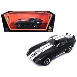 1965 Shelby Cobra Daytona Coupe #8 Matt Black 1/18 Diecast Model Car  by Road Signature