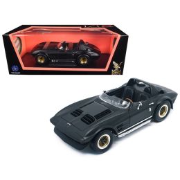 1964 Chevrolet Corvette Grand Sport Roadster Matt Black 1/18 Diecast Model Car by Road Signature