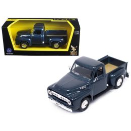 1953 Ford F-100 Pick Up Truck Dark Blue 1/43 Diecast Car Model by Road Signature