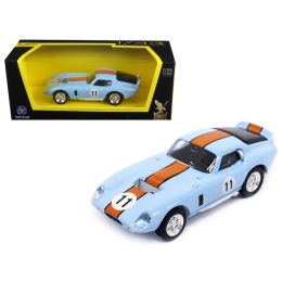 1965 Shelby Cobra Daytona Coupe Light Blue #11 1/43 Diecast Model Car by Road Signature