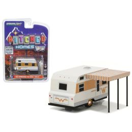1964 Winnebago Travel Trailer 216 White and Gold 1/64 Diecast Model by Greenlight