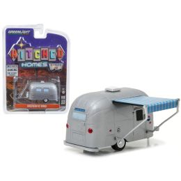 Vintage Airstream 16\ Bambi with Awning Silver 1/64 Diecast Model by Greenlight