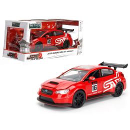 2016 Subaru WRX STI Widebody Red #16 JDM Tuners 1/24 Diecast Model Car  by Jada