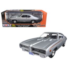 1969 Pontiac GTO Judge Silver Timeless Classics 1/18 Diecast Model Car by Motormax