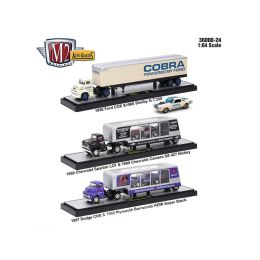 Auto Haulers Release 24, 3 Trucks Set 1/64 Diecast Models by M2 Machines