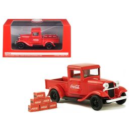 1934 Ford Model A Coca Cola Pickup Truck with 6 Bottle Cartons 1/43 Diecast Model Car by Motorcity Classics