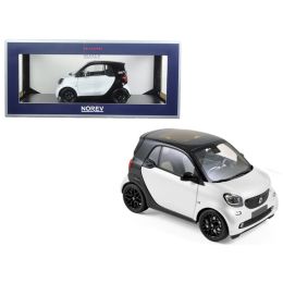 2015 Smart For Two Black and White 1/18 Diecast Model Car by Norev