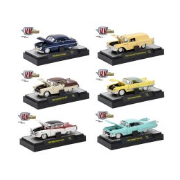 Auto Thentics 6 Piece Set Release 43 IN DISPLAY CASES 1/64 Diecast Model Cars by M2 Machines