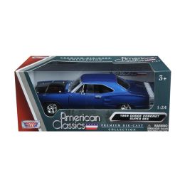 1969 Dodge Coronet Super Bee Blue 1/24 Diecast Model Car by Motormax