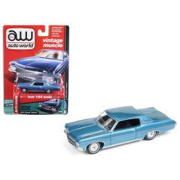 1970 Chevrolet Impala Light Blue \Auto Worlds Premium\ 1/64 Diecast Model Car by Autoworld