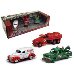 Texaco Service Vehicles Set of 3 Cars USA Series #6 1/64 Diecast Model Cars by Autoworld