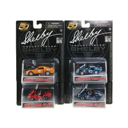 Carroll Shelby 50th Anniversary 4 Pieces Set Diecast Car Set 1/64 by Shelby Collectibles