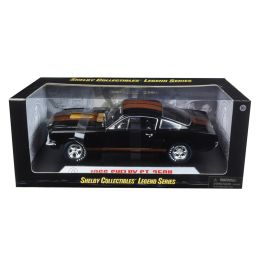 1966 Shelby Mustang GT350H Hertz Black with Racing Wheels 1/18 Diecast Model Car by Shelby Collectibles