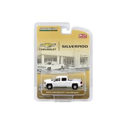 2015 Chevrolet Silverado Pickup Truck White with Tow Hitch and Tool Box Limited Edition to 2400pcs 1/64 Diecast Model Car by Greenlight