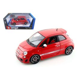 2008 Fiat Abarth 500 Red 1/18 Diecast Model Car by Bburago