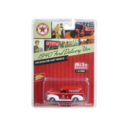 1940 Ford Delivery Van \Texaco\ Red 1/64 Diecast Model Car by Johnny Lightning